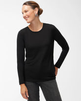 Chico's Pima Layering Tee BLACK