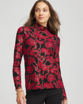 Chico's Touch of Cool™ Mockneck Layering Tee CARMINE RED