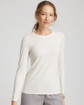 Chico's Metallic Layering Tee ENGLISH CREAM