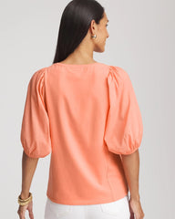 Chico's Dolman Sleeve Knit Top SUNSET PEACH