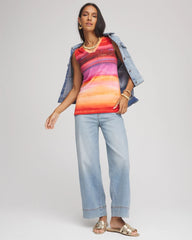 Chico's Rio Sunset Sleeveless Tank RED GLOW