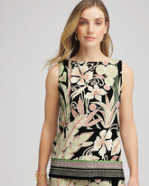 Chico's Travelers™ Island-Motif Side-Slit Tank SALTED LIME