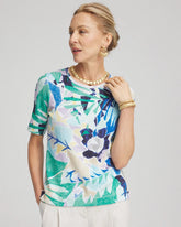 Chico's Pima Short Sleeve Everyday Tee ALABASTER