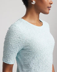 Chico's Textured Short-Sleeve Tee BLUE MENTHE