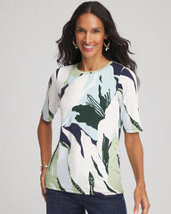 Chico's Touch of Cool™ Elbow-Sleeve Perfect Tee SAGE MEADOW