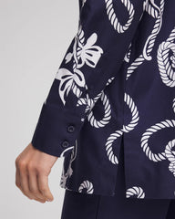 Chico's No Iron™ Rope Print Tunic PASSPORT BLUE