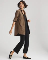 Chico's No Iron™ Slimming Imperial Stripe Tunic BLACK