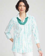 Chico's No Iron™ Sateen Bubble Print Shirt SEASPRAY