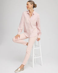 Chico's Classic-Fit Collared Shirt ROSE SMOKE