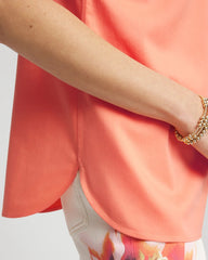 Chico's No Iron™ Sleeveless Sateen-Stretch Shirt SUNSET PEACH