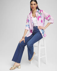 Chico's No Iron™ Floral Linen Shirt ORCHID BLOSSOM