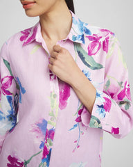 Chico's No Iron™ Floral Linen Shirt ORCHID BLOSSOM