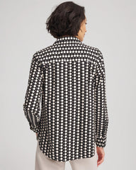 Chico's No Iron™ Printed Sateen Shirt BLACK