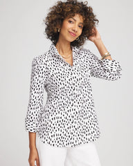 Chico's No Iron™ Polka Dot Shirt OPTIC WHITE