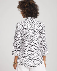 Chico's No Iron™ Polka Dot Shirt OPTIC WHITE