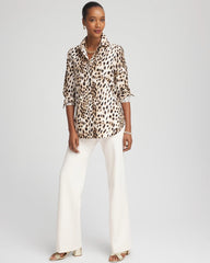 Chico's No Iron™ Animal Print Shirt CARAMEL APPLE