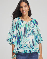 Chico's Georgette Batwing Blouse SEASPRAY