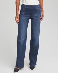 Chico's Pull On Wide Jean ALEAH INDIGO