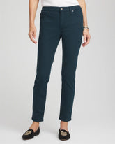 Chico's Girlfriend Slim Ankle Jeans TEAL SHADOW
