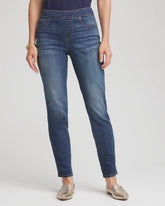 Chico's Pull-On Slim Ankle Jeggings SANTORINI INDIGO