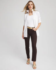 Chico's Girlfriend Slim Ankle Jeans COCOA BEAN