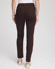 Chico's Girlfriend Slim Ankle Jeans COCOA BEAN