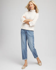 Chico's Dewdrop Boyfriend Cropped Jeans OSLO INDIGO