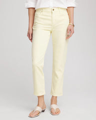 Chico's Girlfriend Cropped Jeans PANNA COTTA