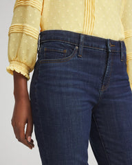 Chico's Girlfriend Cropped Flared Jeans DARK SAPPHIRE INDIGO