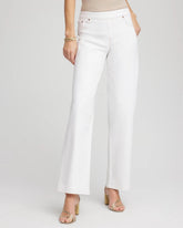 Chico's Seeded Pull-On Wide-Leg Jeans NATURAL SEEDED
