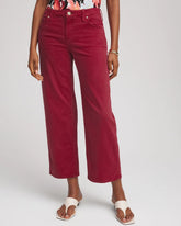 Chico's Girlfriend Cropped Wide-Leg Jean RUSSET RED