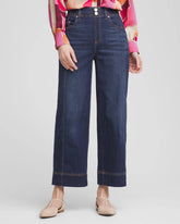 Chico's Pull-On Wide-Leg Cropped Jeans BRIDGE STREET INDIGO