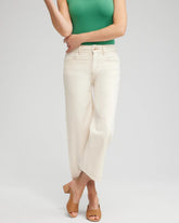 Chico's Cropped Wide Leg Jeans NATURAL SEEDED