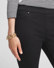 Chico's Denim Pull-On Ankle Jeggings BLACK
