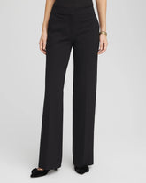 Chico's Emme Wide-Leg Trouser Ponte Pants BLACK