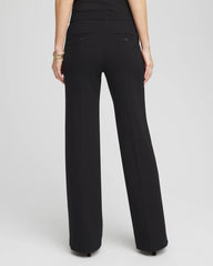 Chico's Emme Wide-Leg Trouser Ponte Pants BLACK