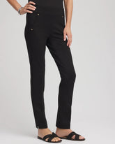 Chico's Juliet Slim Trim Detail Ankle Pants BLACK
