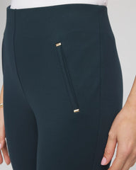 Chico's Juliet Slim Trim Detail Ankle Pants TEAL SHADOW