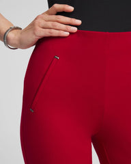 Chico's Juliet Slim Trim Detail Ankle Pants CARMINE RED