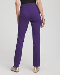 Chico's Juliet Slim Trim Detail Ankle Pants PURPLE ELIXIR