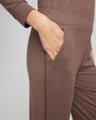 Chico's Zenergy® Cloud Satin Trim Pants WALNUT
