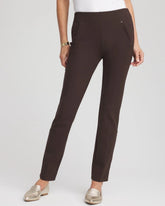 Chico's Juliet Slim Trim Detail Ankle Pants COCOA BEAN