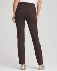 Chico's Juliet Slim Trim Detail Ankle Pants COCOA BEAN