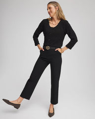 Chico's Emme Straight Ankle Pants BLACK