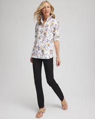 Chico's Juliet Slim Trim Detail Pants BLACK
