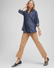 Chico's Juliet Slim Cropped Flared Pants CARAMEL APPLE
