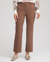 Chico's Emme Cropped Flared Pants DRIED MUSHROOM