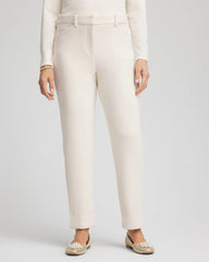 Chico's Matelassé Slim Tapered Ankle Pants ENGLISH CREAM