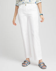 Chico's Emme Straight Ankle Pants ALABASTER