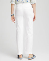 Chico's Emme Straight Ankle Pants ALABASTER